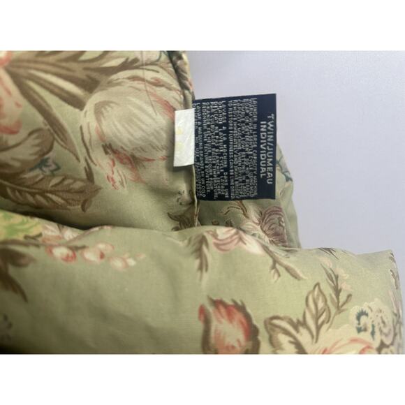 3 Pc Vintage Ralph Lauren Charlotte Floral Twin Comforter Flat Fitted Sheet Set - Picture 6 of 9